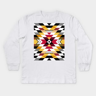 Modern Tribal Pattern Kids Long Sleeve T-Shirt